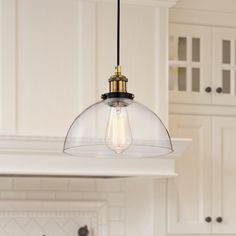 an image of a light fixture in the kitchen