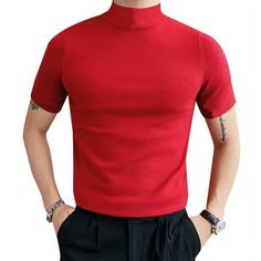 Size:S,M,L,XL,2XL,3XL,4XL,5XL Fabric Material:95%Polyester+5%Spandex Colour:Black,White,Red,Yellow,Khaki,Royal Suitable Type:Fit Style:Basics Occasion:Leisure Pattern:Solid color Thickness:Moderation Product Description:Men's Solid color short sleeve tops. Label: Yes Package Included: 1 * Tops Please note: Thanks to your understanding, the size may be 2 cm / 1 inch inaccurate due to manual measurements. Gender: male.  Age Group: adult. Mens Tees Fashion, Short Men Fashion, Style Basics, Casual Summer Tops, Tops Blouse, Short Sleeve Tops, Men Shirt Style, Casual Tops For Women, Plus Size Shorts