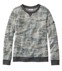 Made for lounging, this sweatshirt has all the comfort of our popular Sweater Fleece tops with an even softer, drapier feel and a fun print. Relaxed Fit: Our most generous fit sits farthest from the body. Falls at hip. In a soft blend of 90% recycled polyester and 10% polyester jersey. Machine wash and dry. Smooth sweater-knit exterior and soft, brushed interior for cozy warmth. Ribbed neckline, cuffs and hem. L.L.Bean patch on sleeve. Imported. Fleece Tops For Fall Lounging, Fleece Tops For Lounging In Fall, Fall Fleece Tops For Lounging, Relaxed Fit Fleece Tops For Lounging, Cozy Fleece Tops For Lounging, Cozy Fleece Tops With Relaxed Fit, Cozy Relaxed Fit Fleece Tops, Cozy Fit Fleece Tops For Loungewear, Comfortable Fleece Tops