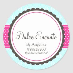 a round sticker that says duee eneanto by angeliky on it