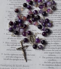 Excited to share this item from my #etsy shop: Catholic Rosary Beads, Purple Marbled Stone Rosary, Rosary Necklace, Prayer Beads, Five Decade Rosary Gemstone Beads Rosary As Gift, Gift Rosary With Round Natural Stones, Round Beads Rosary With Natural Stones For Gift, Spiritual Rosary With Polished Beads For Healing, Spiritual Rosary With Polished Beads As Gift, Spiritual Rosary With Natural Stones As Gift, Rosary Aesthetic, Catholic Rosary Bracelet, Catholic Aesthetic