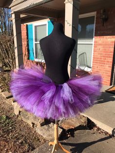 "This listing includes a very full adult all one length tutu with a mix of lavender, purple and plum mixed in to create an awesome blend of color! This listing is for waist sizes up to 34 1/2\" can be made larger if interested contact me for a special listing. Other colors also available we are always up to a challenge to create that perfect tutu to finish off the look you are going for! Tutu pictured is the 6-12\" length range with a tutu length is 12\". Tutu can be all one length or the dual l Fitted Purple Skirt For Costume, Purple Skirt For Halloween Costume Party, Fitted Lavender Tulle Tutu Dress, Fitted Purple Petticoat For Party, Purple Party Tulle Petticoat, Purple Tulle Petticoat For Party, Fitted Purple Tulle Skirt, Fitted Purple Tutu Dress For Costume, Purple Tulle Tutu Dress For Costume Party