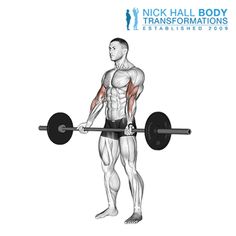 a man doing the back squat with a barbell