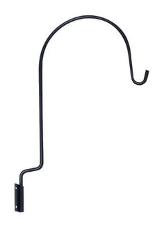 a black metal hook on a white background