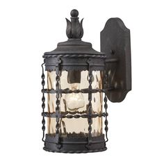 an old fashioned wall light on a white background