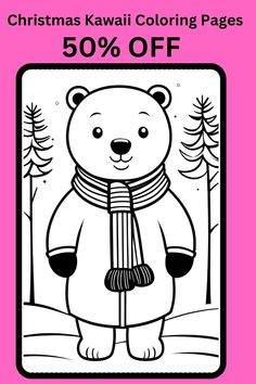 christmas kawaii coloring pages - 50 % off on all items in the store