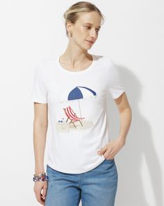 Relaxed Beach Season Tops, Beachy Cotton Top For Vacation, White Crew Neck Top For Poolside, Summer Relaxed Fit T-shirt For Poolside, Relaxed Fit T-shirt For Poolside In Summer, Relaxed Fit Cotton T-shirt For Poolside, Casual Relaxed Fit Top For Poolside, Beachy Cotton Tops For Poolside, Cotton Beachy Tops For Poolside