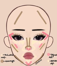 Makeup Looks Ideas Easy, Makeup Layout On Face, Make Up Looks Tutorials, Full Face Makeup Ideas, Makeup Template, Arabic Eye Makeup, Nose Makeup