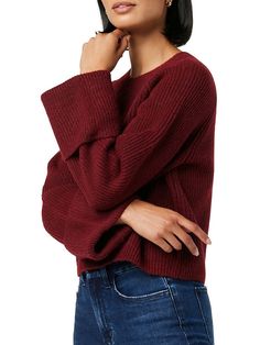 Crafted Of A Soft Brushed Blend, The Rey Sweater From Joe's Jeans Features Long Raglan Sleeves, Wide-Folded Cuffs, And A Rib-Knit Finish. Crewneck Long Sleeves, Raglan Folded Cuffs Pullover 80% Polyester, 10% Nylon & 10% Wool Hand Wash Imported. Womens - W Denim > Saks Off 5th. Joe's Jeans. Color: Red. Size: Xs. Man Up, Long Sleeve Turtleneck, Ribbed Knit Sweater, Womens Size Chart, Jeans Color, Knitted Pullover Sweaters, Joes Jeans, Wool Blend Sweater, Ribbed Sweater