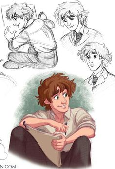 some character sketches from the animated movie tangled