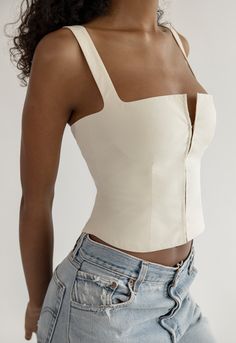 Minimal Bustier – Orseund Iris Chic Square Neck Corset With Built-in Bra, Chic Corset With Built-in Bra And Square Neck, Chic Fitted Crop Top With Straight Neckline, Chic Tops With Boned Bodice And Tank Straps, Chic Cropped Corset With Adjustable Straps, Fitted Crop Top With Straight Neckline For Spring, Chic Summer Corset With Hook And Eye Closure, Chic Square Neck Tops With Corset Back, Chic Square Neck Top With Corset Back