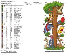 cross stitch pattern for children's tree with animals