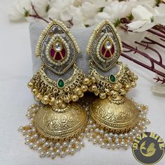 Diva Exclusive Statement Earring in Brass plating with silver coated Metal : Brass with 92.5 Silver Polished Nickel Free Handcrafted Perfect for all occasion(Party, Wedding ,Engagement) Free US standard shipping Ready to ship from New Jersey , United States Highest quality and craftsmanship CARE Store them in moisture free areas and keep them away from water and liquid fragrances Luxury Chandbali Temple Jewelry Jhumkas, Luxury Temple Jewelry Jhumkas For Rituals, Luxury Traditional Jhumkas With Elegant Design, Luxury Heavy Chandbalis For Party, Luxury Drop Chandbalis For Celebration, Luxury Festive Hallmarked Jhumkas, Luxury Party Jhumkas With Stone Work, Luxury Stone Work Jhumkas For Wedding, Luxury Heavy Jhumkas For Ceremonial Occasion