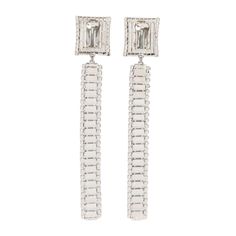 Alessandra Rich-Long Crystal-embellished Earrings - Runway Catalog Luxury Metal Clip-on Earrings For Evening, Evening Metal Clip-on Crystal Earrings, Metal Clip-on Crystal Earrings For Evening, Elegant Evening Metal Crystal Clip-on Earrings, Formal Metal Clip-on Crystal Earrings, Formal Clip-on Crystal Earrings, Alessandra Rich, Crystal Embellishment, Online Earrings