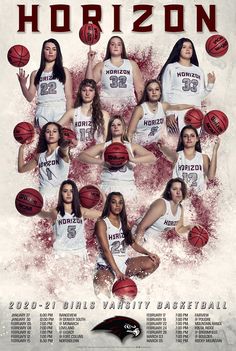 the women's basketball team is shown in this poster