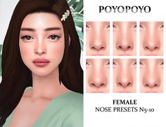 the female nose and nose are all different shapes