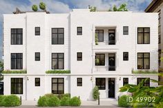 an artist's rendering of a two story apartment building