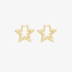 A chunky star shaped hoop✨   Metal Type: Brass and 14k Gold Plated E-Coated What is it? Size: 25mm hopps Sold as a pair Crab Earrings, Nose Ring Jewelry, Preppy Jewelry, Christmas Metal, The Crab, Shop Till You Drop, Jewelry Accessories Ideas, The Claw, Jewelry Essentials