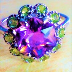 natural ametrine and peridot 925 silver sterling ring Green Amethyst Multi-stone Jewelry, Green Multi-stone Amethyst Jewelry, Green Amethyst Fine Jewelry, Fine Jewelry Green Amethyst, Green Multi-stone Amethyst Ring, Long Ring, Solitaire Rings, Star Ruby, Ring Photos