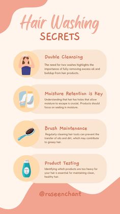 Discover the secrets to clean, healthy hair! Learn about double cleansing, moisture retention, brush maintenance, and product testing. 🧼 Follow these tips and your hair will thank you! 💖 Washing Hair Brushes, How To Maintain Hair, Beauty Maintenance Routine, Beauty Maintenance, Slay Hairstyles, Herbs For Hair Growth, Skincare Facts, Maintenance Routine, Color Tutorial