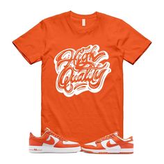 Family owned and operated. We look forward to serving you for all your sneaker match t shirt needs. Need a custom colorway? Order from the custom listing on my page. * We carry a variety of t shirt brands to match as many shoes as possible. Please reach out for size charts. All t shirts run in men's sizes, but measurements can vary slightly brand to brand. * 100% Cotton * Wash inside out using cold water and tumble dry on low heat or hang to dry * We try to ship items by the next business day, but may take up to 3 days under certain circumstances * Tracking information included for each order * Please verify your shipping address is 100% accurate before purchasing. Orders will not be replaced for incorrect address * If an item is returned to sender, we will reship if you purchase a new shi Orange Crew Neck Top With Character Print, T Shirt Fanta Orange, Orange Cotton T-shirt With Slogan, Orange Relaxed Fit T-shirt With Graphic Print, Orange Cotton T-shirt With Character Print, Inside Out, Size Chart, Adult Outfits, Tops & Tees