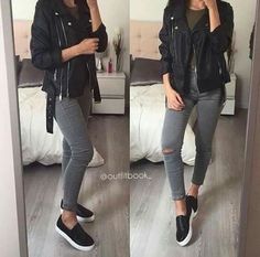 Sneakers With Jeans, Sneakers Outfit Women, Grey Leggings Outfit, Grey Jeans Outfit, Outfits Leggins, Mom Outfits Fall, How To Wear Flannels, Grey Jeggings, How To Wear Sneakers