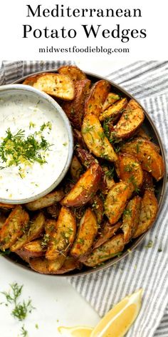 this mediterranean potato wedges recipe is the perfect side dish for any meal or appetizer