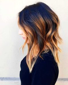 Brunette Ombre, Brunette Balayage, Long Wavy Hair