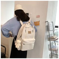 Plain Zip Backpack Product Information Material:: Canvas Color:: Black Catalog No.:: 1098843331 Length Width Height 32 12 42 There may be a 2cm - 4cm variance in product size Casual White Study Backpack, Casual White Backpack For Study, White Softback Backpack For Students, White Backpack With Zipper Closure, White Backpack With Zipper Closure For Students, White Backpack With Zipper Closure For Study, White Softback Backpack For Study, White Shoulder Bag For Back To School, Length Width Height