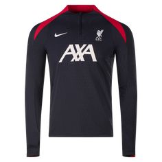 Nike Liverpool Long Sleeve ADV Training Top 24/25. Elite style and performance training top just like the pros wear. Advanced sweat-wicking technology in high-heat areas for cool comfort. - Lightweight, stretch fabric with a streamlined, tailored fit is ready to move. - 1/4 zip closure. - Hidden thumbholes keep sleeves secure. - Heat applied team details. Mesh inserts. Dri-FIT ADV technology wicks sweat. 91/9 Polyester/Spandex. Nike Dri-fit Functional Activewear, Moisture-wicking Jersey For Training, Nike Dri-fit Activewear For Sports Events, Sportswear Jersey For Sports Season, Dri-fit Sports Jersey For Sports Season, Sportswear Jersey For Sports Season With Moisture-wicking, Sportswear Jersey For Training Season, Dri-fit Sportswear Jersey For Sports Season, Dri-fit Sportswear Jersey For Sports