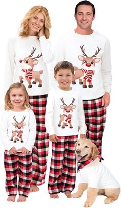 Christmas Gift: The Christmas Pajamas are sold and priced as sets which include one top, and one matching bottom. more neutral pattern, both Male and female are very suitable， so you can buy the Christmas Pjs for your spouse, parents, and friends. Christmas family pajamas matching set is a Christmas gift that brings smiles to the receivers. Family Christmas Pjs, Christmas Family Pajamas