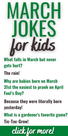 the march jokes for kids poster