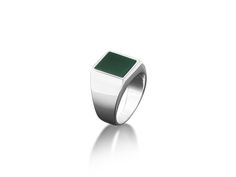 Rectangle cut green agate minimalist promise ring in 925 sterling silver, Flat green jade gemstone promise ring for mens, Jewelry for men This lovely gemstone ring is perfect for daily wear. It is crafted from fine 925K sterling silver and has the most intricate details that are sure to catch the eye of anyone who sees it. Handcrafted with love and joy, this ring will be with you for years to come, possibly even taking its place as a family heirloom for generations to come! With its detailed han Green Signet Ring With Polished Finish For Promise, Green Rectangular Signet Ring For Formal Occasions, Minimalist Green Signet Ring, Modern Green Signet Ring With Polished Finish, Elegant Green Rectangular Signet Ring, Minimalist Green Emerald Ring With Polished Finish, Modern Rectangular Emerald Ring With Polished Finish, Green Minimalist Signet Ring For Anniversary, Modern Green Ring With Rectangular Stone