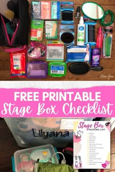 Dance Survival Kit, Dance Competition Checklist, Dance Competition Bag, Dance Competition Makeup, Theatre Diy, Stage Box, Dance Recital Costumes, Dance Convention, Dance Team Gifts