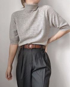 Outfit Formal Juvenil, Business Attire For Young Women, Trend Ideas, Business Attire Women, Grey Slacks, Office Casual Outfit, Office Fashion Women, Wardrobe Inspiration, Fall Outfits For Work