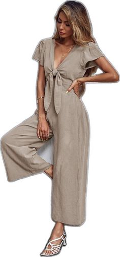 Bow Jumpsuit, Jumpsuits Summer, High Waist Jumpsuit, Wide Leg Jumpsuits, Summer Wedding Guest, Linen Romper, Jumpsuit Summer, Casual Jumpsuit, Wide Leg Jumpsuit