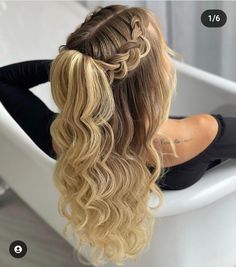 Bridesmaids Hairstyle, Bridemaids Hairstyles, Cute Prom Hairstyles, Hairstyle Examples, Formal Hairstyles For Long Hair, Simple Prom Hair, Hoco Hairstyles, Dance Hairstyles, Prom Hairstyles For Long Hair