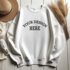 Customizable White Crew T-shirt, Customizable White Crew Neck T-shirt, Customizable White Crew Sweatshirt, Basic White Sweatshirt With Branding, Casual White Sweatshirt With Printing, White Crew Neck Sweatshirt With Branding, Cotton Crew Neck Sweatshirt With Printing, Customizable White Crew Neck Sweatshirt, Sweater Mockup