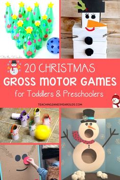 20 christmas gross motor games for toddlers and preschoolers