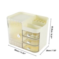 Item Function: 1. The makeup storage box, 180-degree wide opening, makes it easy to access items from all directions. The makeup organizer includes 3 compartments for small items. With 4 drawers, you can store facial masks, face creams, lipsticks and other cosmetics. 2. The drawer on the left can be opened to store your makeup brushes, lotions and other skin care products. The dustproof type can protect your items from. 3. This makeup box storage box pays attention to detail design, three-dimensional layering, providing the most intuitive and convenient cosmetic storage, adding elegance to your makeup box storage box. 4. This dressing table makeup storage box is made of good-quality Plastic material, which is safe and odorless, has a beautiful appearance and a smooth and flat surface. This Makeup Drawer Organizer Target, White Rectangular Cosmetic Storage With Zipper, Versatile Rectangular Cosmetic And Toiletry Storage For On-the-go, Versatile Cosmetic Storage With Removable Pouch For On-the-go, Versatile Rectangular Cosmetic Storage For On-the-go, Makeup Storage Box, Makeup Storage Organization, Vanity Organization, Office Supply Organization