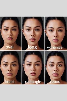 Face Shapes Guide, Square Face Shape, Oval Face Shapes, Heart Face, روتين العناية بالبشرة, Contour Makeup