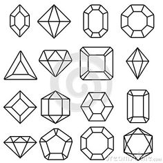 different shapes and sizes of diamonds