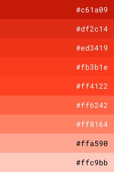 the font and numbers on this color scheme are red, orange, pink, yellow, green