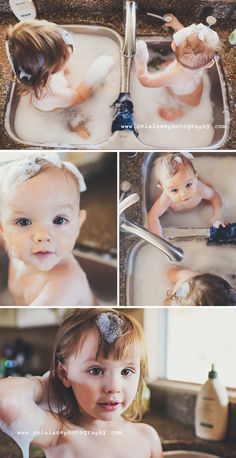 Too Cute! Yucca Valley Photographer | (Kids in the) Kitchen Sink Bath » DelaLane Photography Blog Kids In The Kitchen, Documentary Family Photography, Bath Photography, Yucca Valley, Toddler Photography, Time Photography, Storytelling Photography, Baby List, Trendy Baby