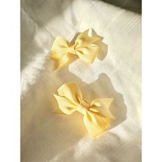 Light Yellow Color Mini Hair Bows - For Women, Babies, Dogs, Or Cats Mini Hair Bows, Light Yellow Color, Yellow Bow, Brand Accessories, Dog Bows, Cat Colors, Bow Hair Clips, Baby Dogs, Light Yellow