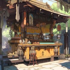 AI・屋台 Store Concept Art, Manga Scenery, Shop Concept Art, City Sketches, Scifi City, Lobby Ideas, City Sketch, Bg Design, Carport Designs