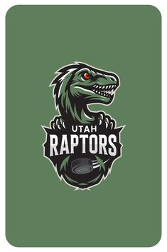 the utah raptors logo on a green background