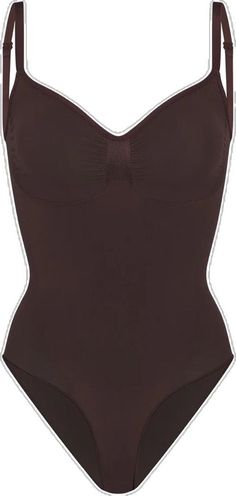 Fitted Seamless Brown Bodysuit, Fitted Seamless Brown Shapewear, Elegant Brown Swimwear, Mykonos Blue, High Neck Bodysuit, Mock Neck Bodysuit, Scoop Neck Bodysuit, Cami Bodysuit, Pink Highlights