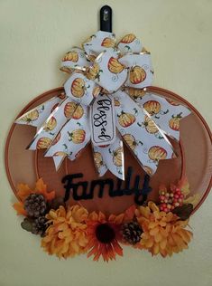 a wreath with the word family written on it