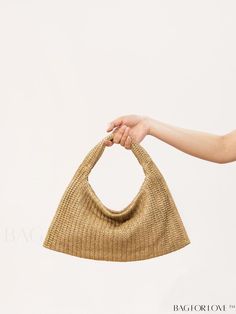 BagForLove - Chic Khaki Woven Straw Handbag for Women Trendy Natural Color Hobo Bag Pouch, Trendy Natural Color Hobo Bag In Pouch Shape, Natural Baguette Shoulder Bag For Everyday, Hobo Bag With Braided Handles, Everyday Pouch Bags With Braided Handles, Straw Pouch Bag With Handles For Shopping, Summer Shopping Shoulder Baguette Bag, Natural Color Handheld Hobo Bag For Everyday Use, Handheld Natural Color Hobo Bag